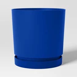 Recycled Resin Indoor Outdoor Planter Pot Blue 10"x10"x10" - Room Essentials™