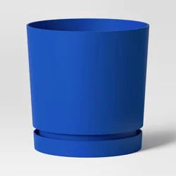 Recycled Resin Indoor Outdoor Planter Pot Blue 6"x6"x6" - Room Essentials™