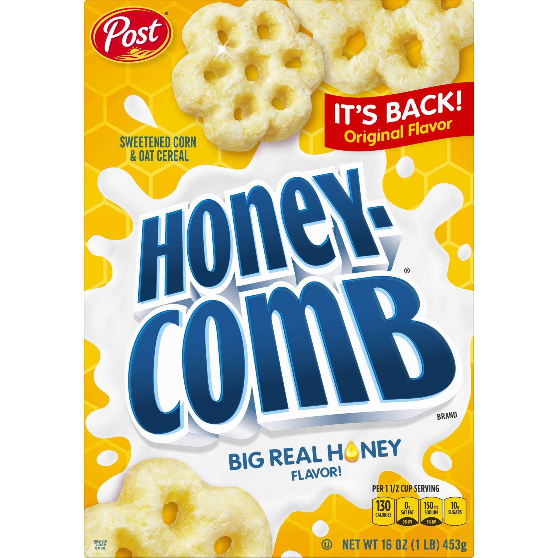 slide 1 of 11, HoneyComb Original Breakfast Cereal - 16oz - POST, 16 oz