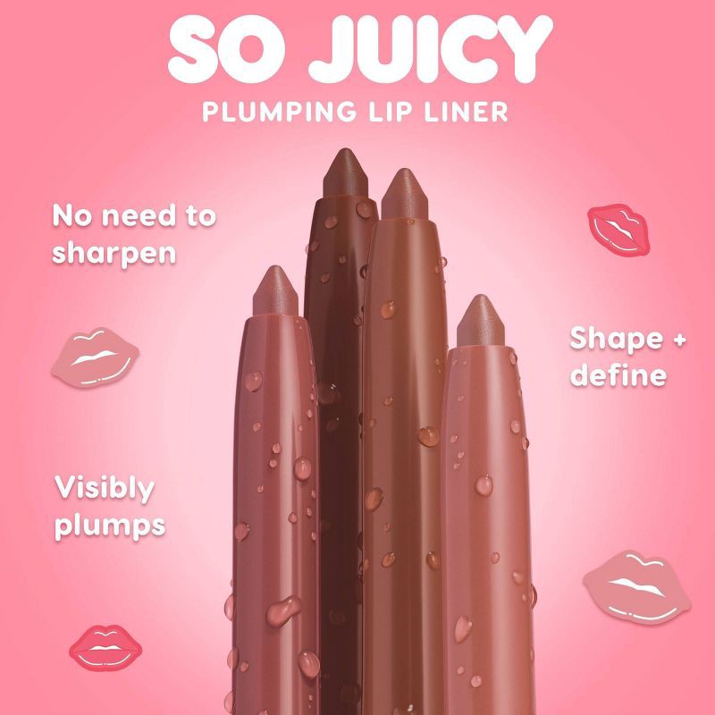 slide 3 of 7, ColourPop So Juicy Plumping Lip Liner with Peptides - Group Chat - 0.1oz, 0.1 oz