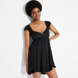 women's cap sleeve lace mini babydoll dress - wild fable wild fable | Dresses | Wild Fable Womens Cap Sleeve Lace Mini Babydoll Dress  In White New