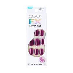 KISS Products colorFX by imPRESS Press-On Fake Nails - Short Squoval - Levels - 30ct