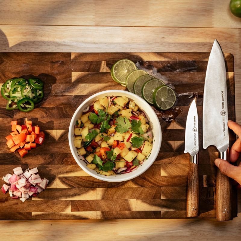 slide 4 of 5, Schmidt Bros Cutlery 2pc Prep Knife Set Delta: Stainless Steel Blades, Wood Handles, Hand Wash, Lifetime Warranty, 2 ct