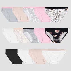 Fruit of the Loom Girls' 14pk Cotton Bikini Underwear - 6