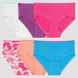 Fruit of the Loom Girls' 6pk Micro Mesh Briefs - Colors May Vary 16