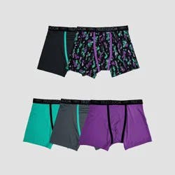 Fruit of the Loom Boys' 5pk Solid/Printed Micro Mesh Boxer Briefs - S