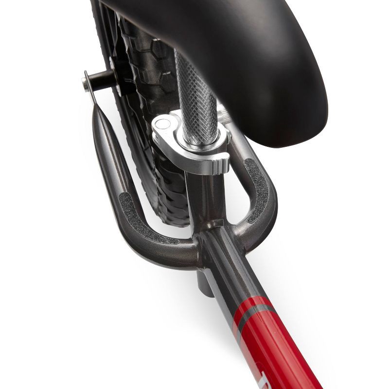 slide 10 of 11, Radio Flyer Glide and Go Pro 12" Kids' Balance Bike - Black/Red: Steel Frame, Adjustable Seat, 1 ct