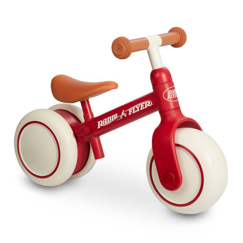 slide 1 of 10, Radio Flyer Steady Start 8'' Kids' Balance Bike - Red: Steel Frame, Adjustable Seat, 1 ct