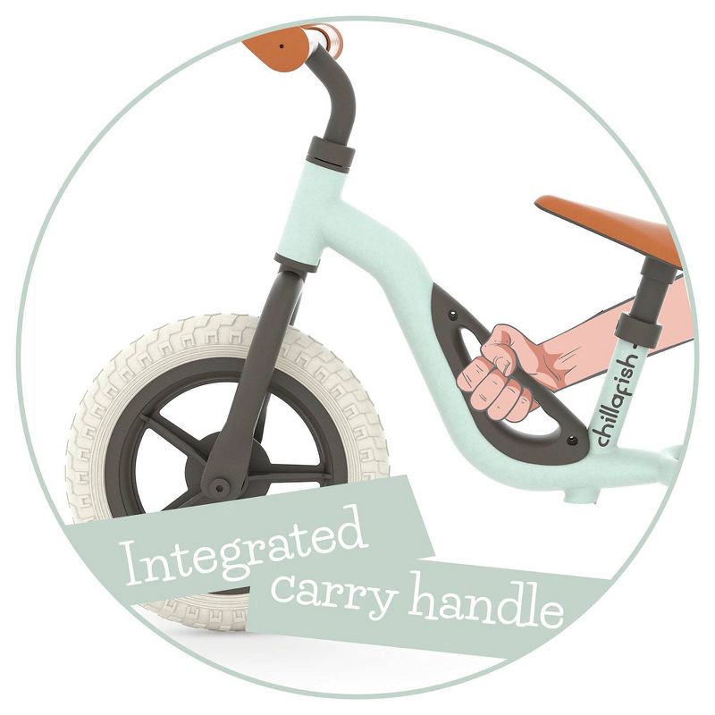 slide 7 of 13, Chillafish Charlie Breeze 10" Kids' Balance Bike - Mint Green: Adjustable Handlebar & Seat, 1 ct