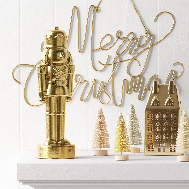 slide 2 of 3, Metallic Christmas Decorative Nutcracker - Wondershop™ Gold, 1 ct