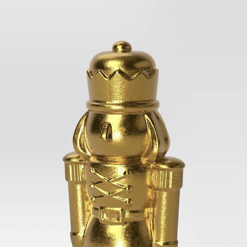 slide 3 of 3, Metallic Christmas Decorative Nutcracker - Wondershop™ Gold, 1 ct