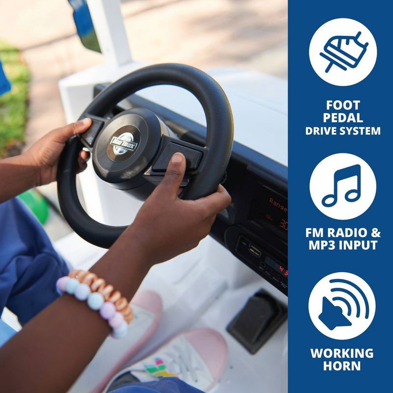 slide 3 of 5, Flybar USPS Electric Ride-On Truck: Powered Toy for Ages 3-5, 60lb Capacity, 60 lb