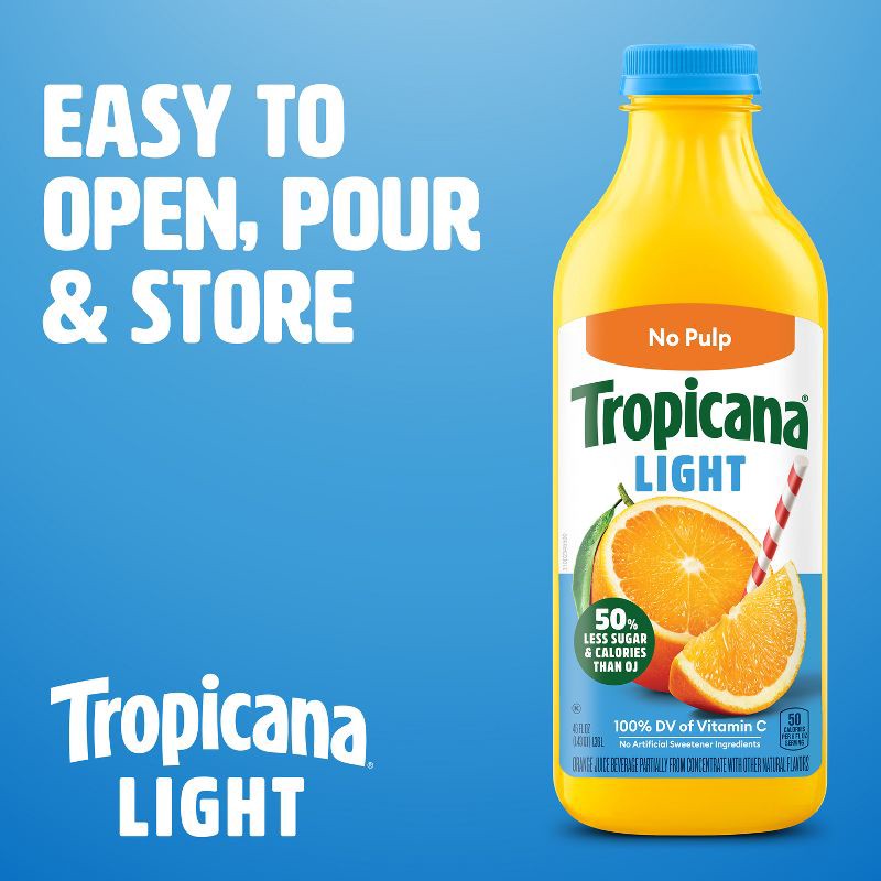 slide 2 of 9, Tropicana Light OJ No Pulp - 46 fl oz, 46 fl oz