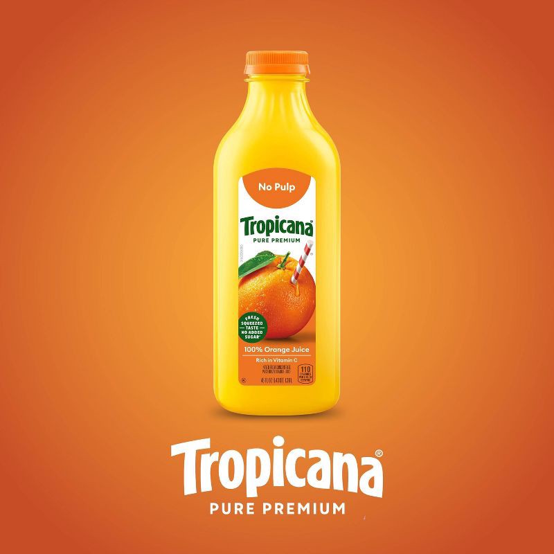 slide 6 of 8, Tropicana Pure Premium Pulp Free Orange Juice - 46oz, 46 oz