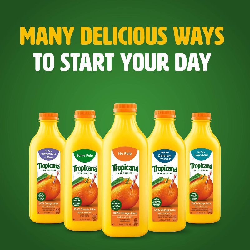 slide 7 of 8, Tropicana Pure Premium Pulp Free Orange Juice - 46oz, 46 oz