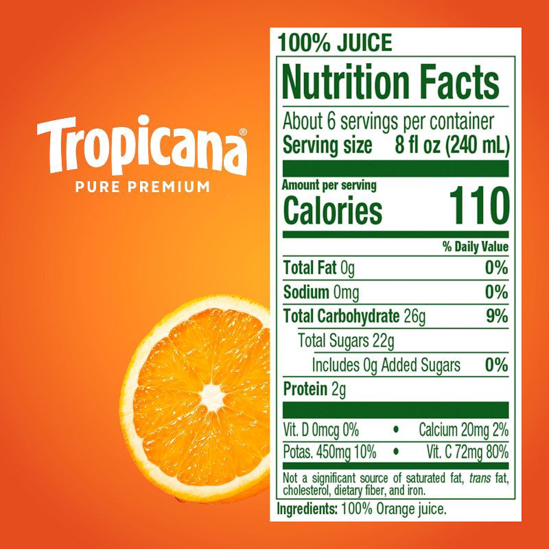 slide 10 of 10, Tropicana Pure Premium Pulp Free Orange Juice - 46 fl oz, 46 fl oz