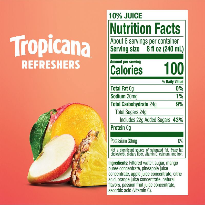 slide 8 of 9, Tropicana Pineapple Mango - 46oz, 46 oz