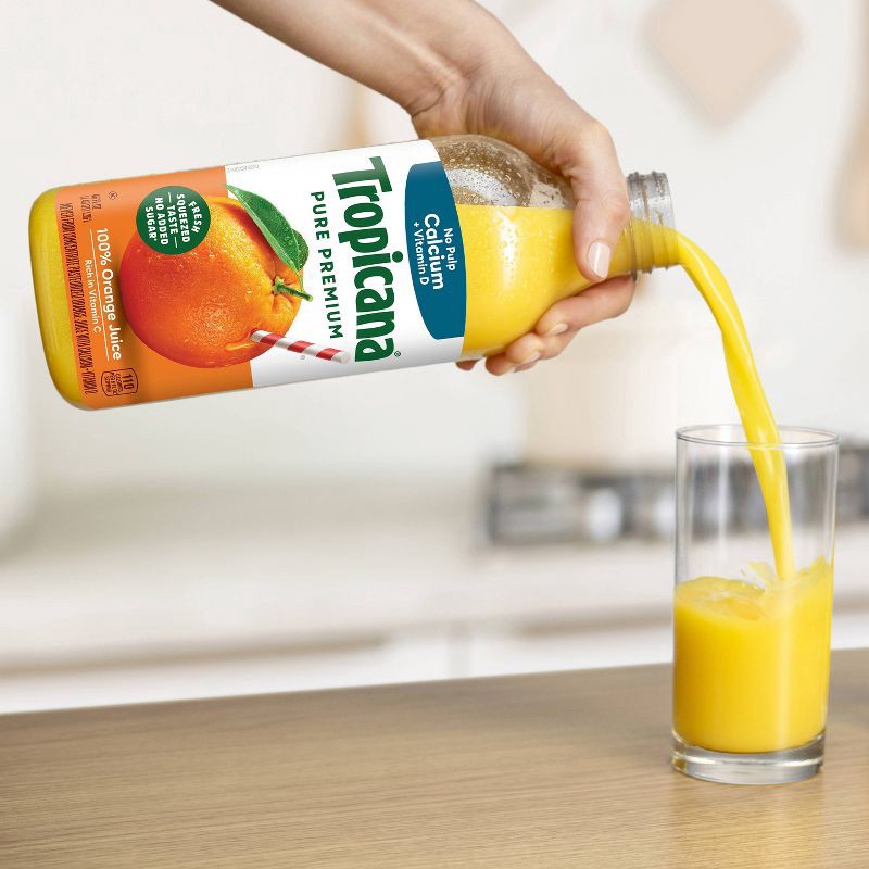 slide 7 of 10, Tropicana Pure Premium No Pulp w/Calcium Orange Juice - 46 fl oz, 46 fl oz