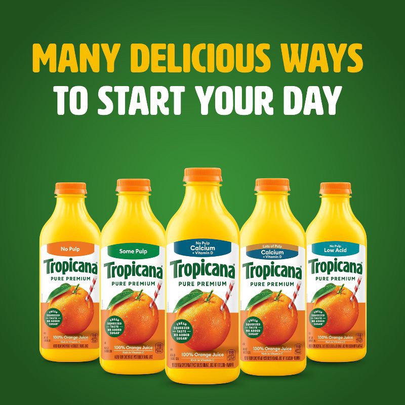 slide 8 of 10, Tropicana Pure Premium No Pulp w/Calcium Orange Juice - 46 fl oz, 46 fl oz