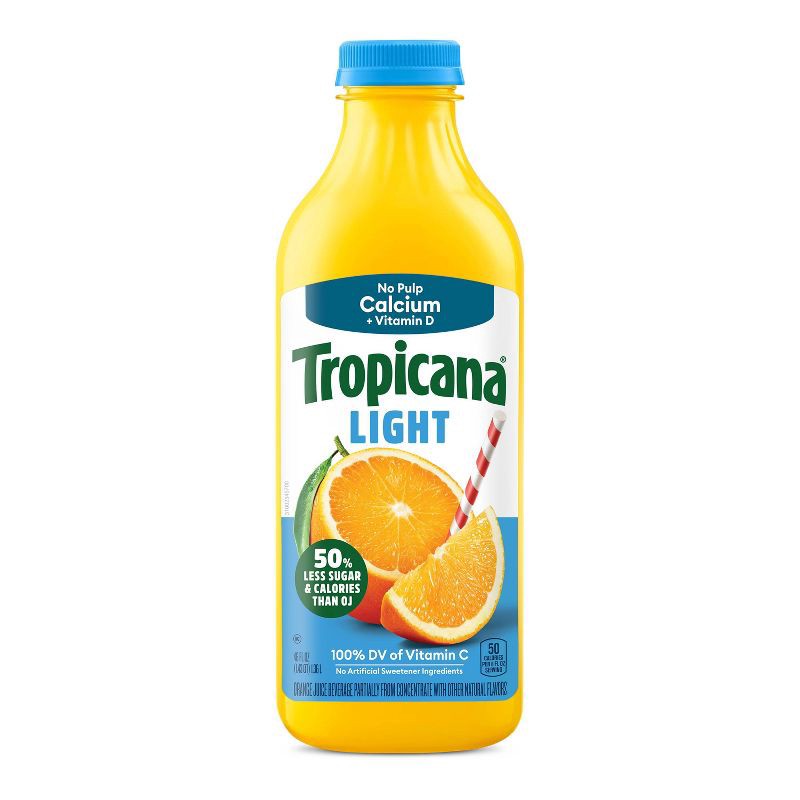 slide 1 of 9, Tropicana Light OJ with Calcium - 46 fl oz, 46 fl oz
