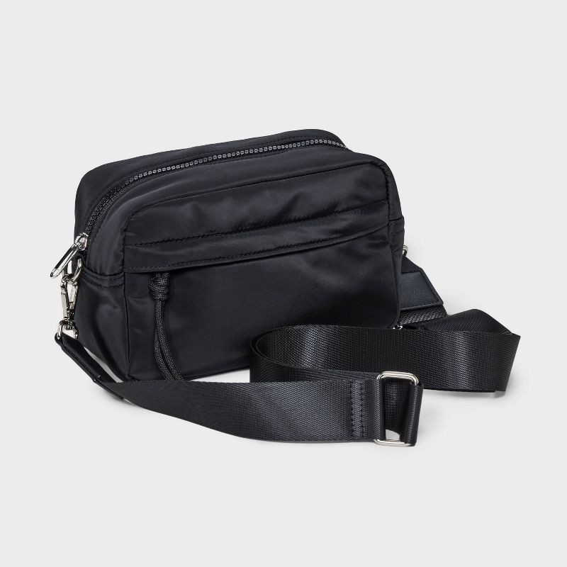 slide 3 of 5, Camera Crossbody Bag - Wild Fable™ Black: Adjustable Strap, Solid Pattern, Zip Closure, 1 ct