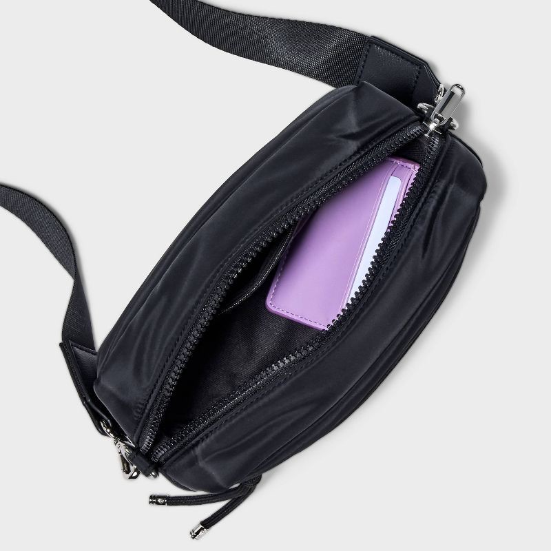 slide 4 of 5, Camera Crossbody Bag - Wild Fable™ Black: Adjustable Strap, Solid Pattern, Zip Closure, 1 ct