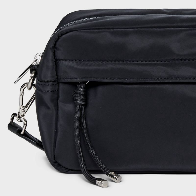 slide 5 of 5, Camera Crossbody Bag - Wild Fable™ Black: Adjustable Strap, Solid Pattern, Zip Closure, 1 ct