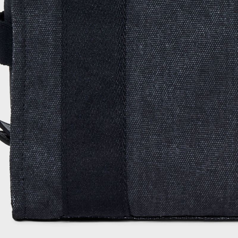 slide 5 of 5, Mini Boxy Tote Handbag - Universal Thread™ Black: Canvas Cotton Shell, Removable Strap, Solid Pattern, 45.75" Strap, 1 ct