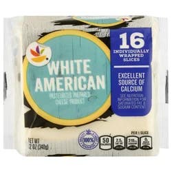 Giant Singles White American Cheese Slices - 16 ct