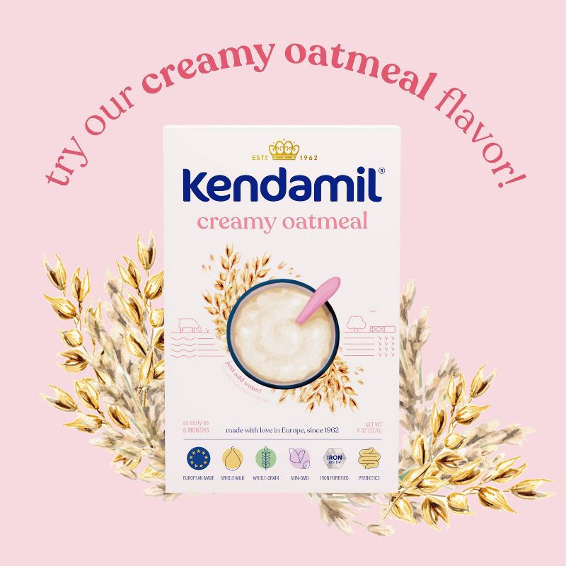 slide 6 of 8, Kendamil Banana Creamy Oatmeal Cereal - 8oz, 8 oz