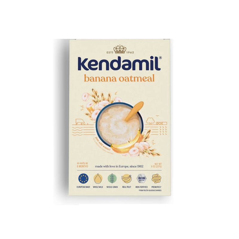 slide 1 of 8, Kendamil Banana Creamy Oatmeal Cereal - 8oz, 8 oz