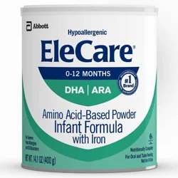 Elecare Formula Powder - 14.1oz: Infant, Amino Acid, Kosher, Halal, Hypoallergenic