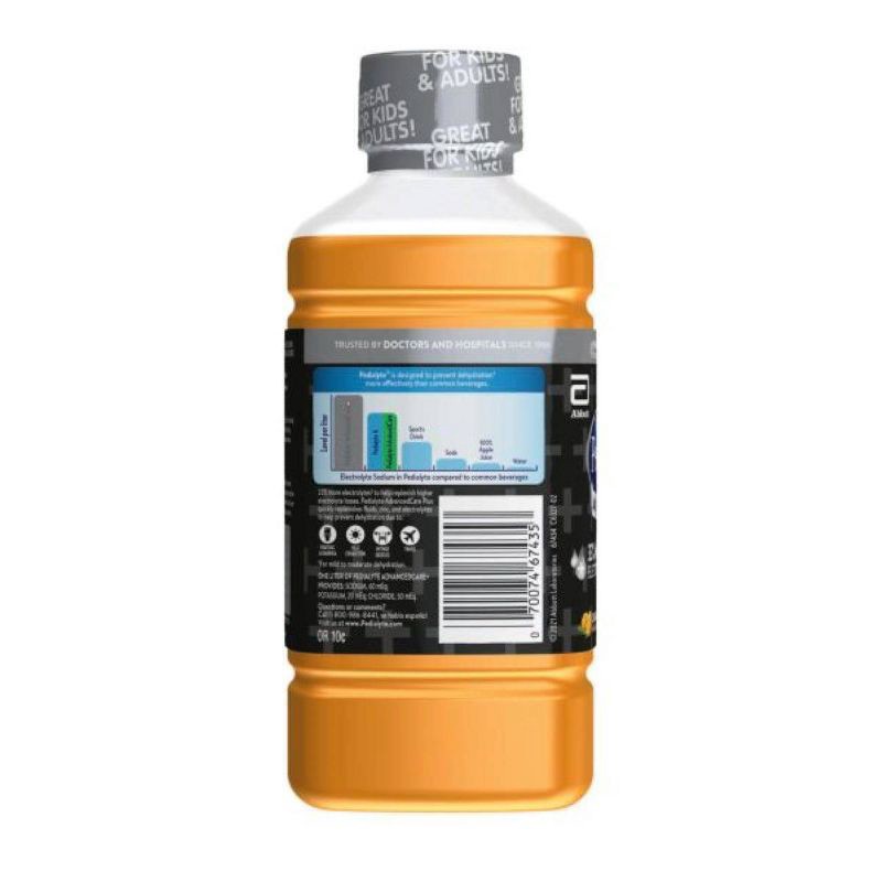 slide 2 of 9, Pedialyte Advanced Care Plus Electrolyte Drinks - Orange - 33.8 fl oz, 33.8 fl oz