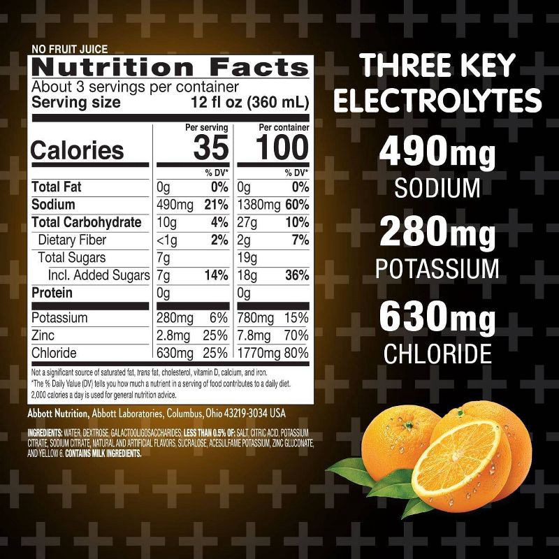 slide 7 of 7, Pedialyte Advanced Care Plus Electrolyte Drinks - Orange - 33.8 fl oz, 33.8 fl oz