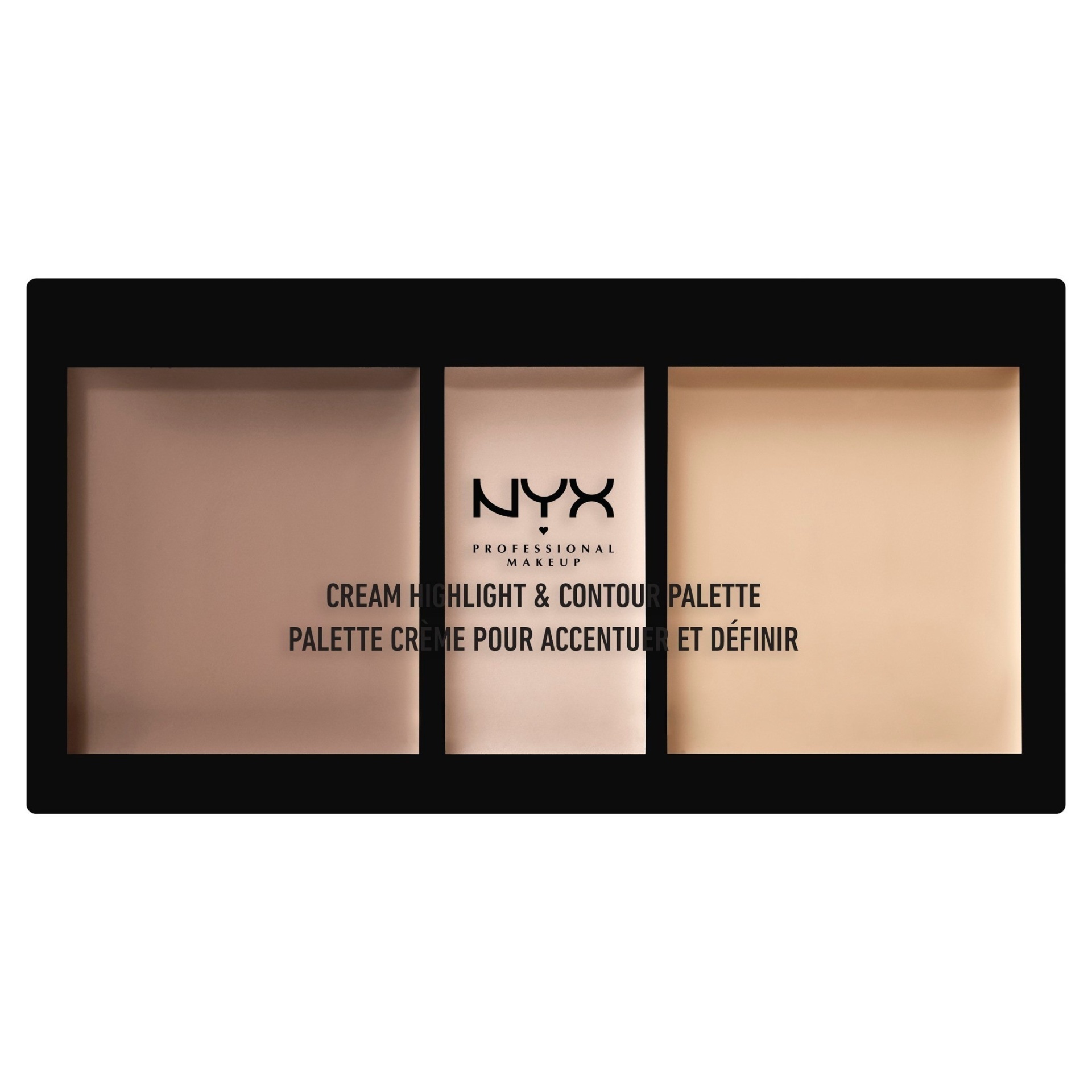 slide 1 of 3, NYX Professional Makeup Cream Highlight & Contour Palette Light, 0.38 oz