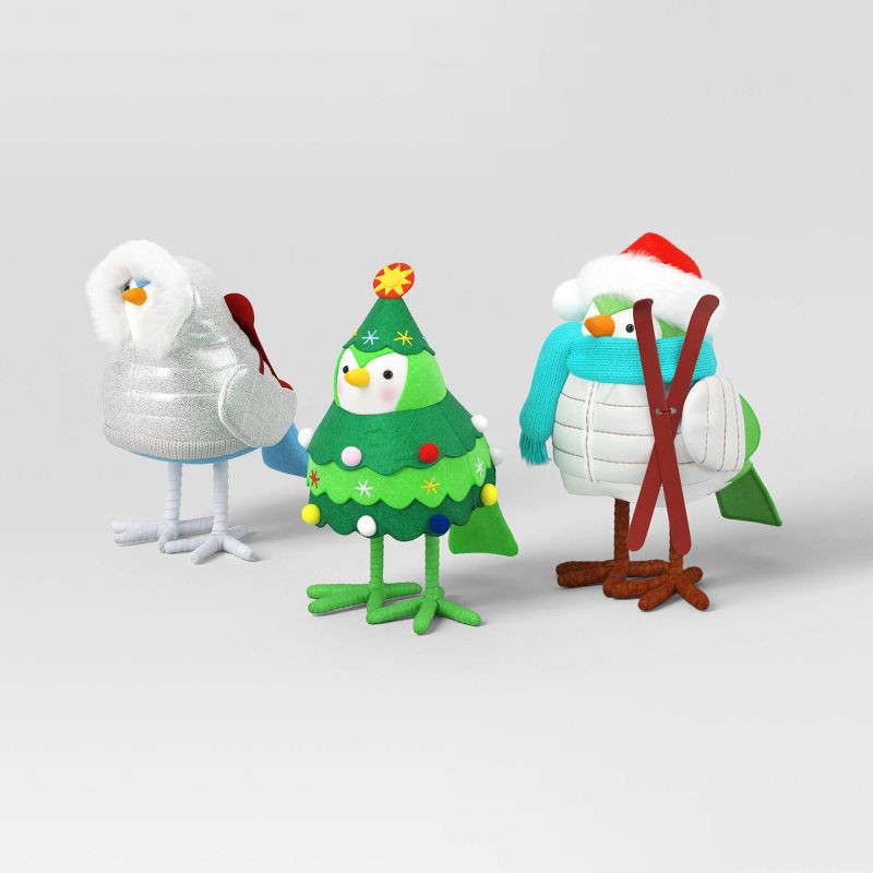 slide 5 of 6, 10pc Featherly Friends™ 2024 Reunion Collection Christmas Bird Figurine Set - Wondershop™, 10 ct