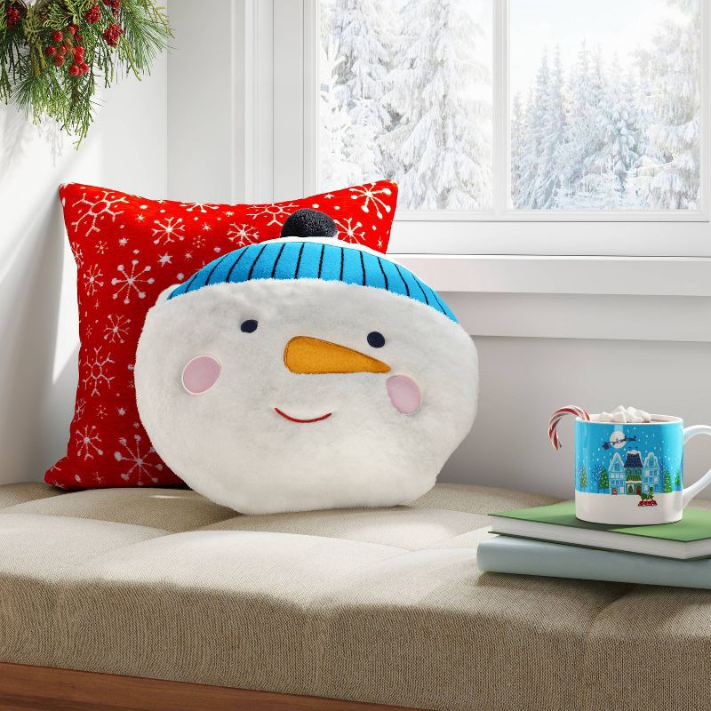 slide 2 of 5, 15"x15" Reversible Santa to Snowman Christmas Novelty Throw Pillow - Wondershop™​​​​​​​, 1 ct