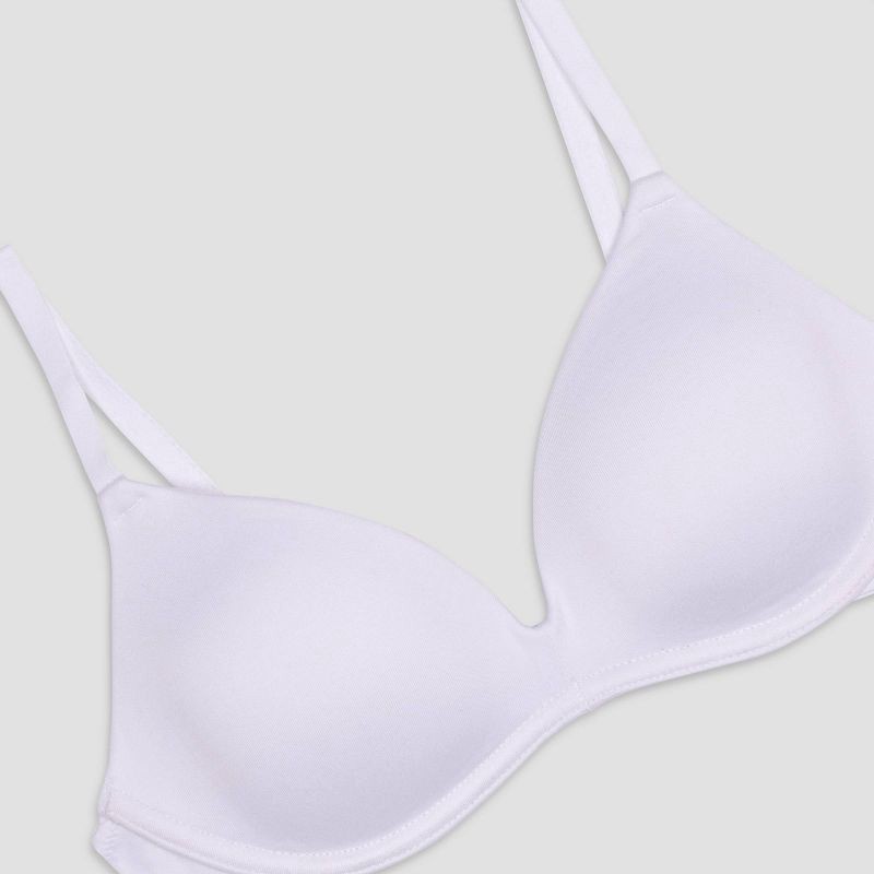 slide 3 of 3, Maidenform Girls' Microfiber Underwire Bra - White 30A, 1 ct