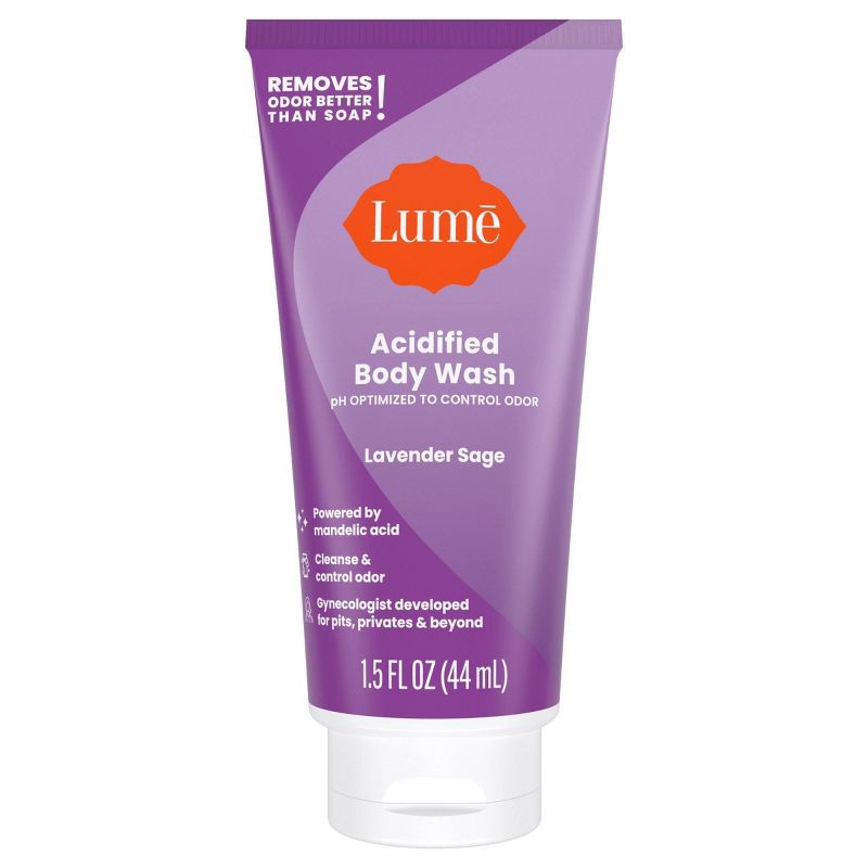 slide 1 of 9, Lume Mini Tube Body Wash - Lavender - 1.5 fl oz, 1.5 fl oz