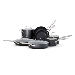 Calphalon 12pc Hard Anodized Aluminum Nonstick Cookware Set: Oven-Safe, Dishwasher-Safe, Gas & Electric Compatible