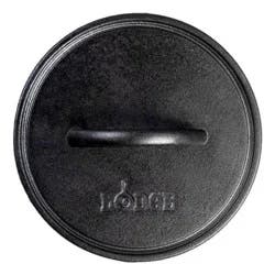 Lodge 8" Cast Iron Round Flat Grill Press: Oven & Broiler-Safe, Hand Wash, Gas & Induction Compatible, Black