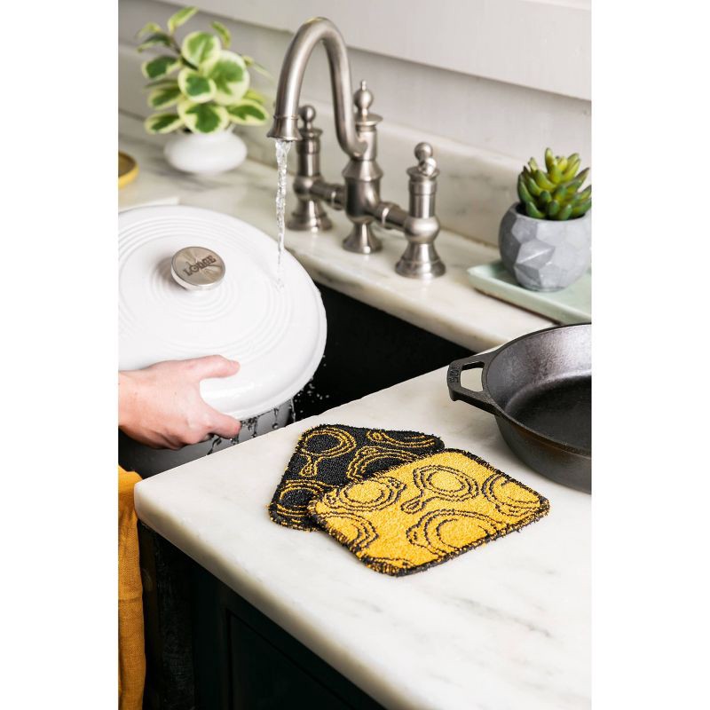 slide 4 of 5, Lodge Set of 2 Everyday Scrub Cloths for Cast Iron Pans, 1 ct