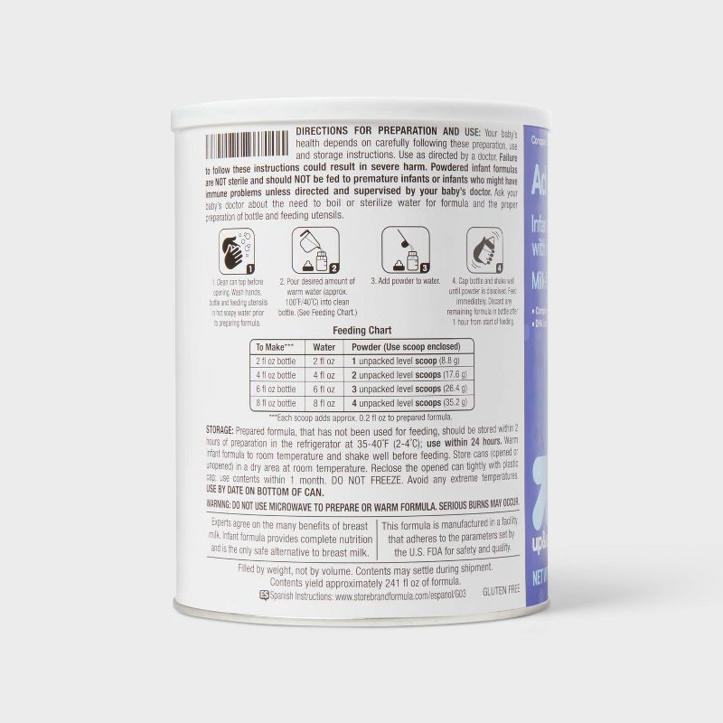 slide 4 of 5, Value Size Base Advantage Can Formula Powder - 33.2oz - up&up™, 33.2 oz