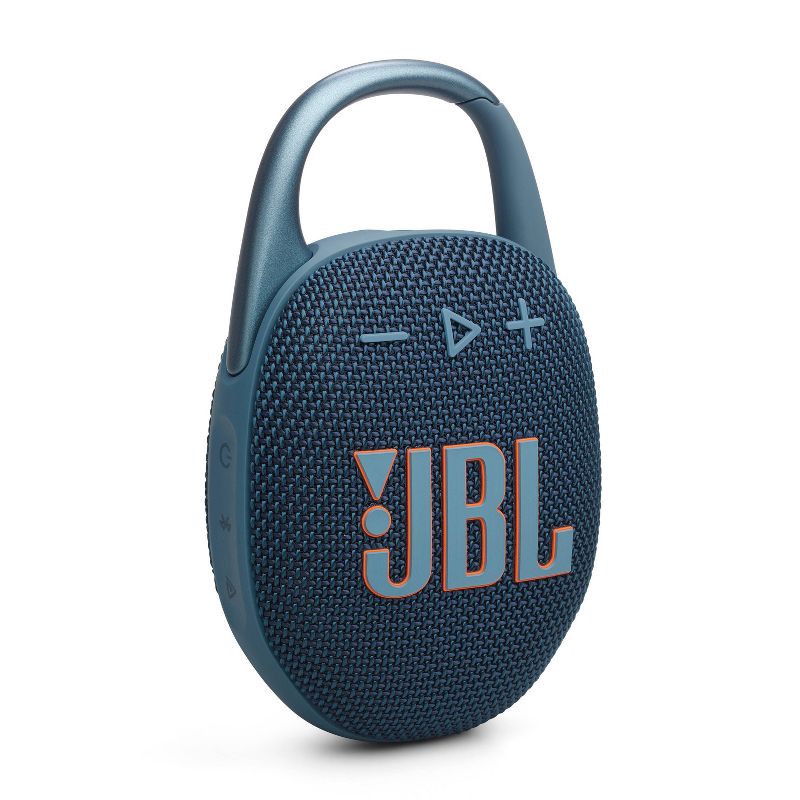 slide 1 of 7, JBL Clip 5 Portable Bluetooth Waterproof Speaker - Blue: USB-C, IP67, 15h Battery Life, 1 ct