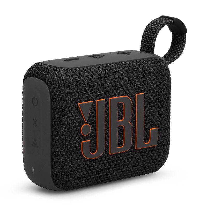 slide 1 of 8, JBL Go4 Portable Bluetooth Waterproof Speaker - Black: USB-C, Outdoor Use, IP67, 9Hr Battery, 1 ct