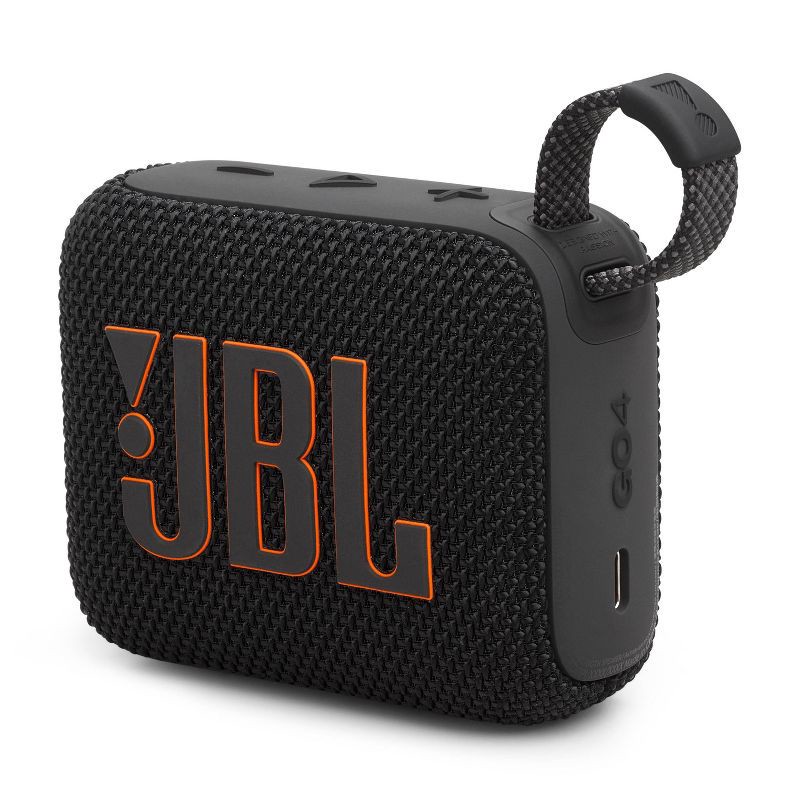 slide 8 of 8, JBL Go4 Portable Bluetooth Waterproof Speaker - Black: USB-C, Outdoor Use, IP67, 9Hr Battery, 1 ct