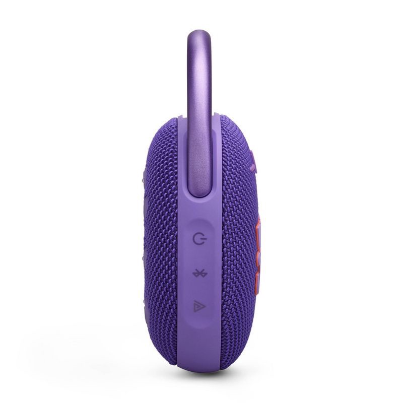 slide 4 of 7, JBL Clip 5 Portable Bluetooth Waterproof Speaker - Purple: Rechargeable Outdoor Use, 1 ct