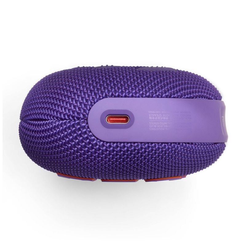 slide 6 of 7, JBL Clip 5 Portable Bluetooth Waterproof Speaker - Purple: Rechargeable Outdoor Use, 1 ct