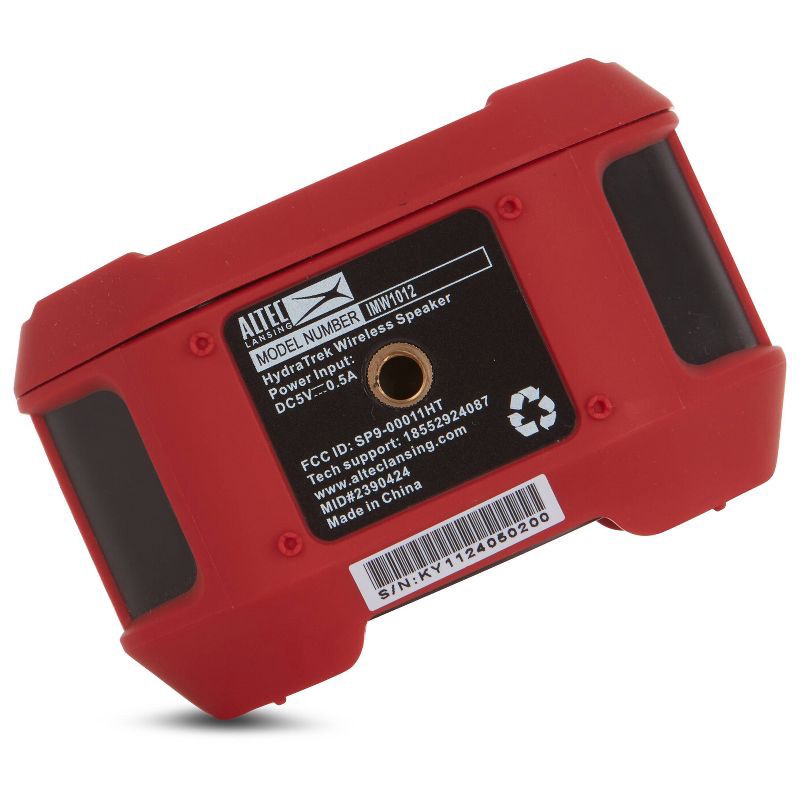 slide 6 of 10, Altec Lansing HydraTrek Bluetooth Waterproof Speaker - Red, 1 ct