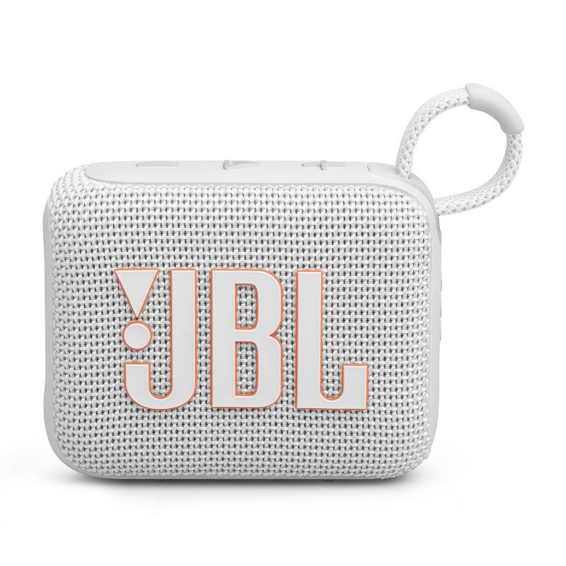 slide 2 of 8, JBL Go4 Portable Bluetooth Waterproof Speaker - White: USB-C, IP67, Rechargeable, 1 ct